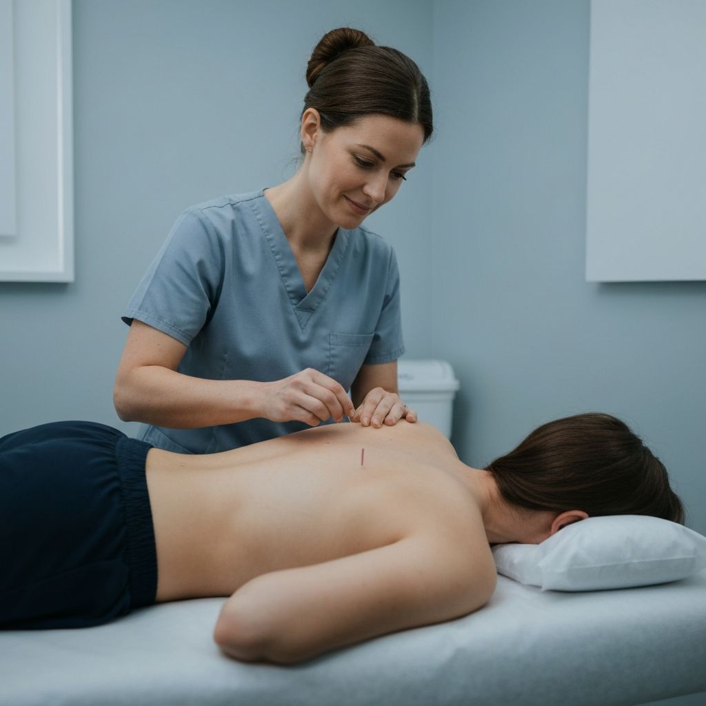 Licensed acupuncturist treating chronic pain patient in Los Angeles