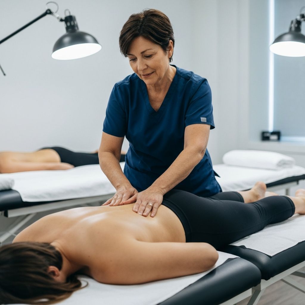 Physical therapist treating sciatica in a car accident patient at a California PT clinic