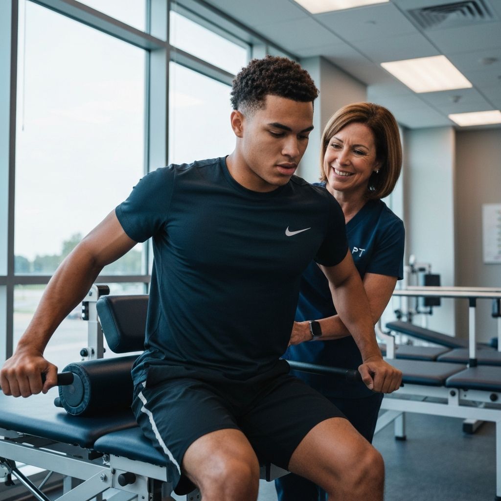 Physical therapy treatment session