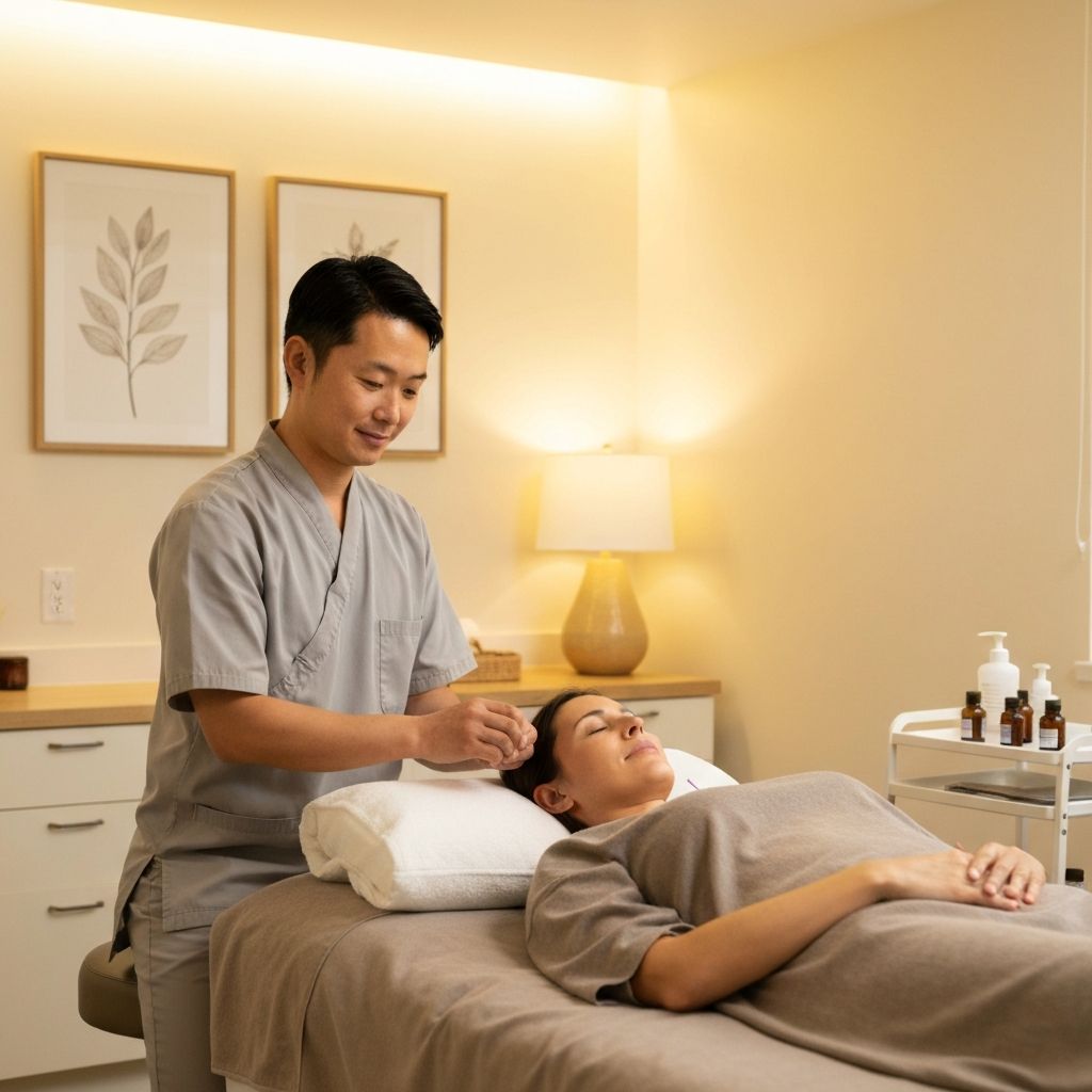 Acupuncture therapy session